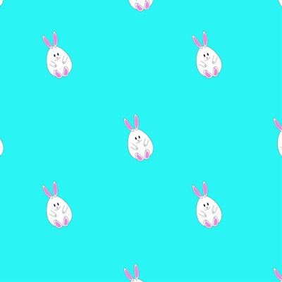 vector seamless pattern, easter eggs easter bunny