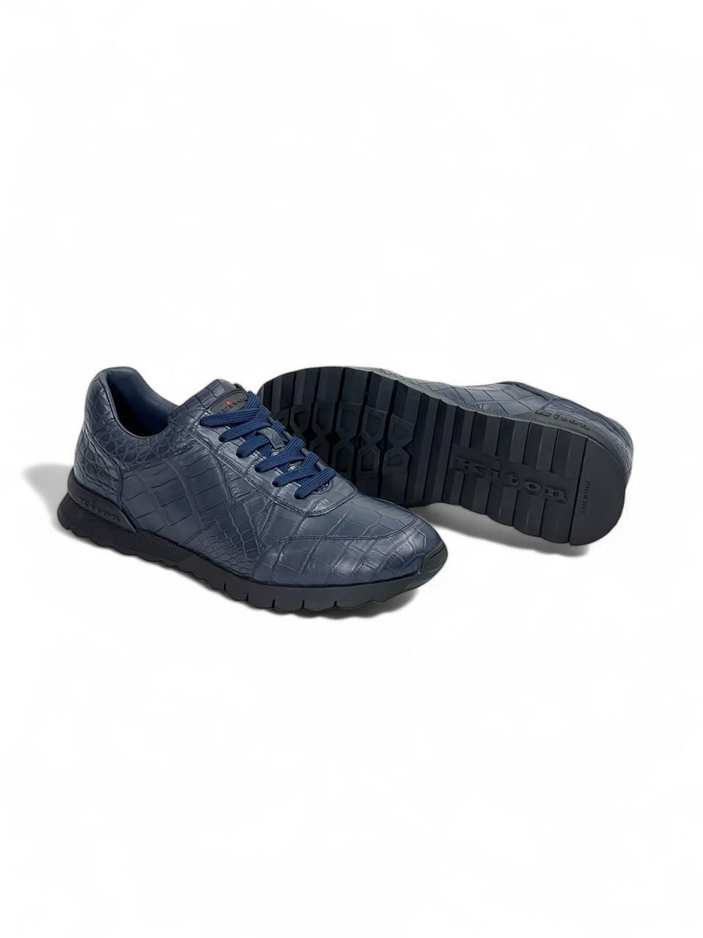 Кроссовки Kiton из кожи крокодила