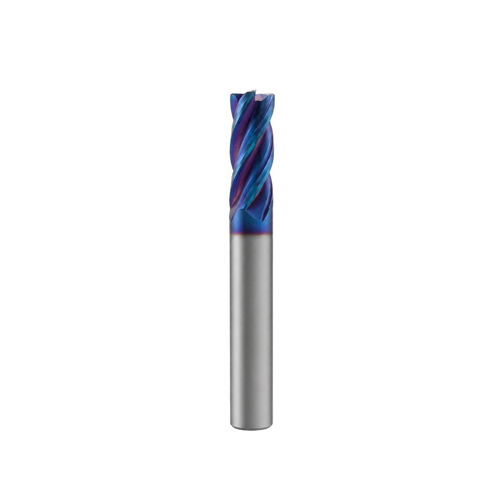 Концевая фреза с угловым радиусом 4 зуба, HRC 65, Nano Blue 10х25х100 R2