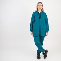 Толстовка оверсайз женская "Изумруд" утепленная