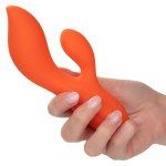Оранжевый вибратор-кролик California Exotic Novelties Liquid Silicone Dual Teaser SE-4368-30-3