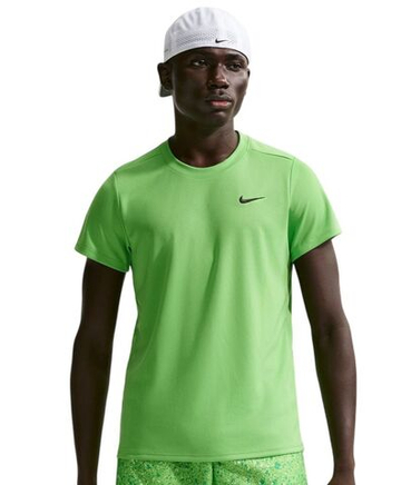 Мужская теннисная футболка Nike Court Victory - mean green/black