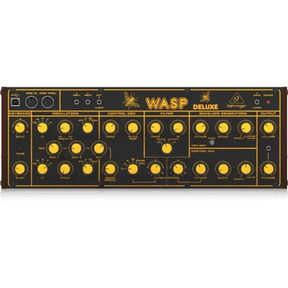 Behringer WASP DELUXE гибридный синтезатор с двойным OSC, мульти-модовый VCF, 16 голосов
