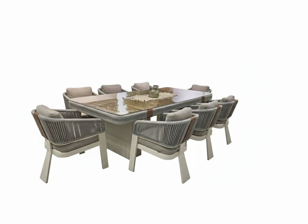 Комплект мебели Ayca Dining Set. Алюминий, ироко. Поставка 45 дней.