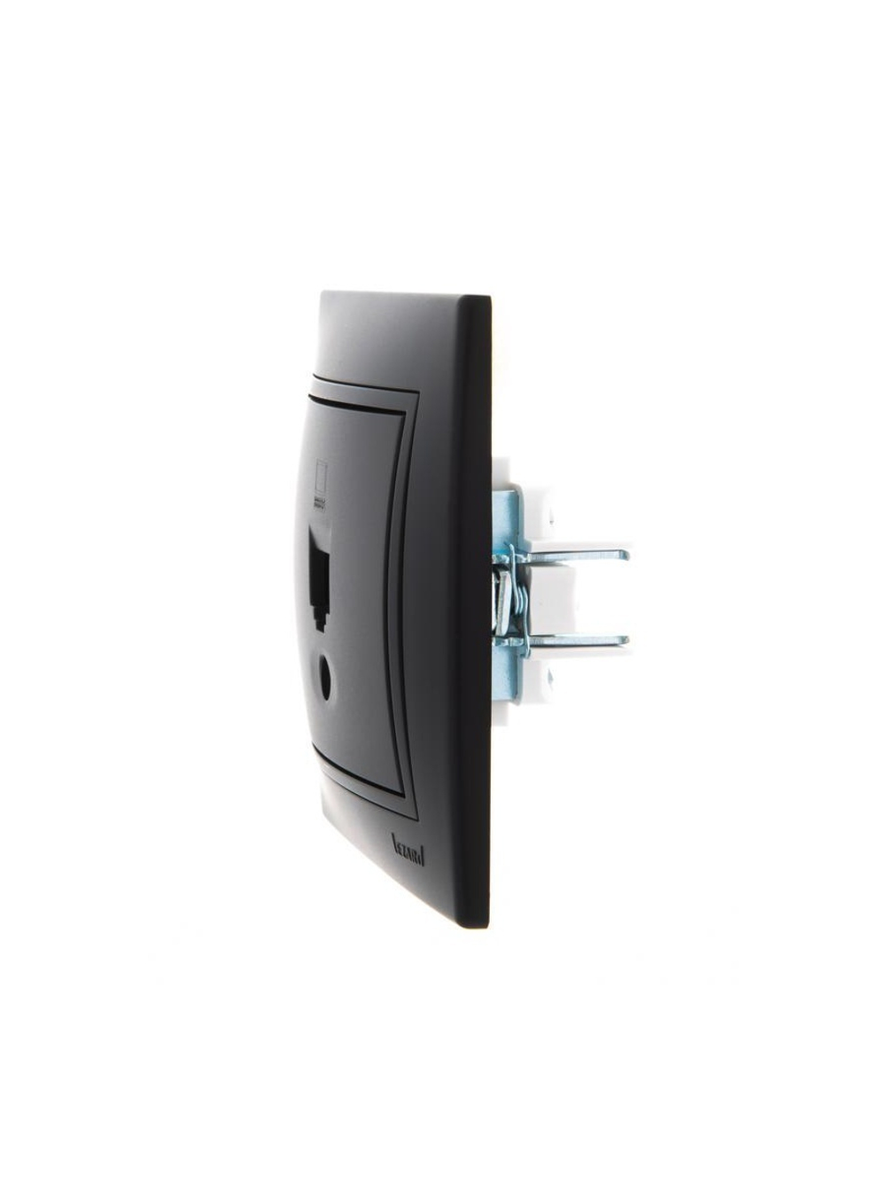 Розетка компьютерная 1-м СП Mira RJ45 черн. бархат LEZARD 701-4242-139