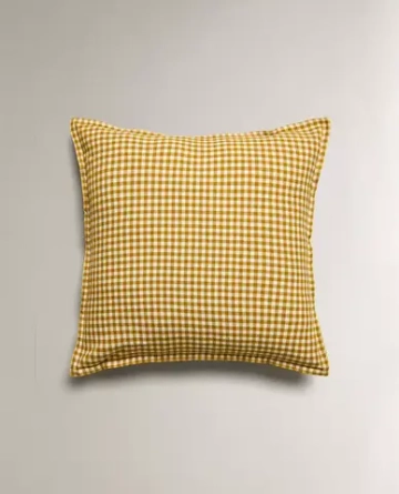 ZARA HOME НАВОЛОЧКА ДЛЯ ДЕКОРАТИВНОЙ ПОДУШКИ В КЛЕТКУ, ЖЕЛТЫЙ
