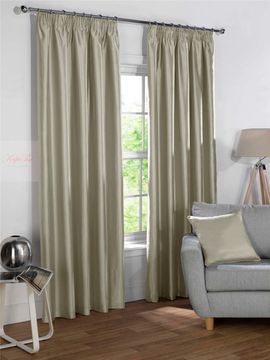 Silky (бежевый). Шторы из люкс-сатена однотонного.