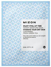 Mizon Enjoy Vital-Up Time Watery Moisture Mask тканевая маска с экстрактом зелёного чая 23мл