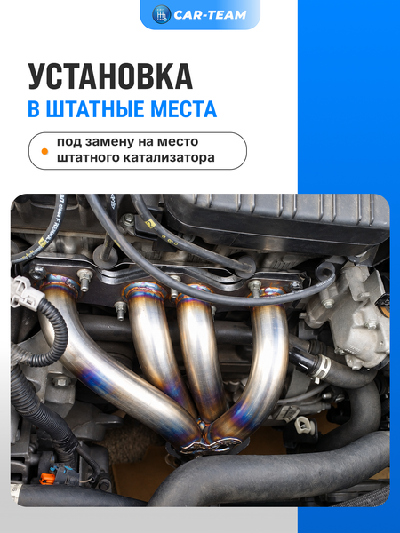 Вставка заменитель катализатора "Stinger" на Renault Logan 2, 8v 1.6L