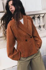 ПРИТАЛЕННАЯ ДВУБОРТНАЯ КУРТКА — ZARA