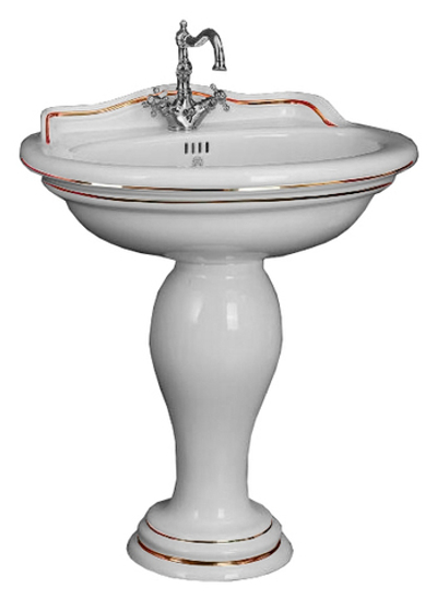 Раковина Migliore Milady ML.MLD-25.773.D1,  77x60.5см., декор  золото