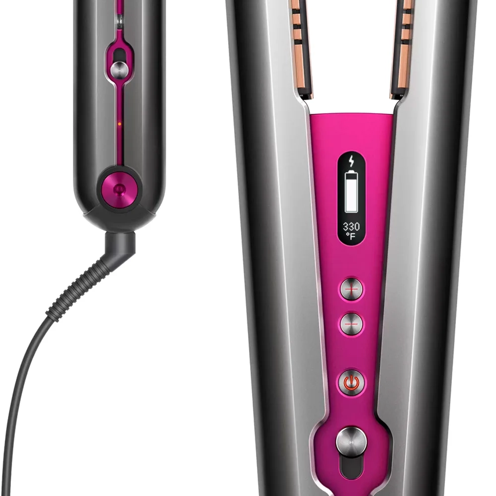 Выпрямитель для волос Dyson HS03 Gift Edition с набором расчесок, Nickel / Fuchsia (Никель / Фуксия)