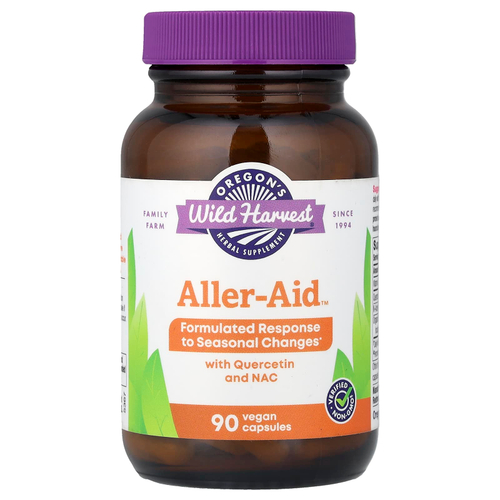 Oregon's Wild Harvest, Aller-Aid™ with Quercetin and NAC, 90 Vegan Capsules