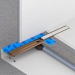 Душевой лоток Drain System 900 DS230209/19 Розовое золото, с двусторонней панелью «Plate» под плитку