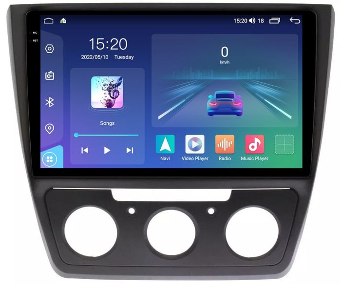 Магнитола для Skoda Yeti 2009-2018 (кондиционер) - Parafar PF994T2LUX1U2K на Android 13, Быстрая, QLED+2K, CarPlay, 4G SIM-слот