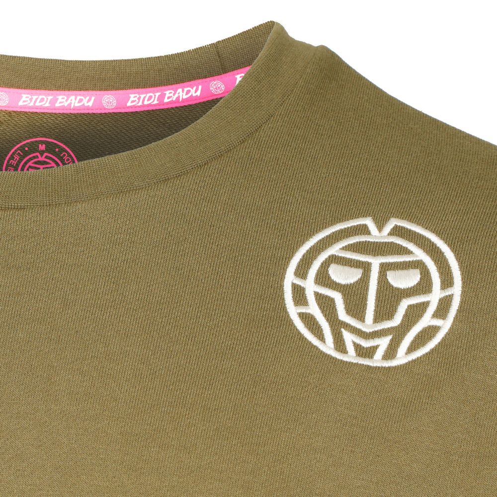 Мужская кофта теннисная BIDI BADU Chill Crew Sweatshirt Men - Olive