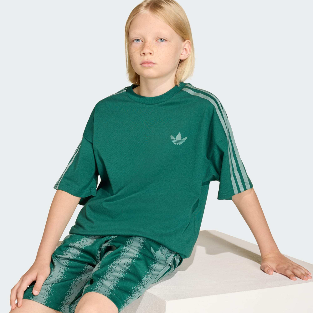 Adidas Свободная футболка Minecraft, зеленый