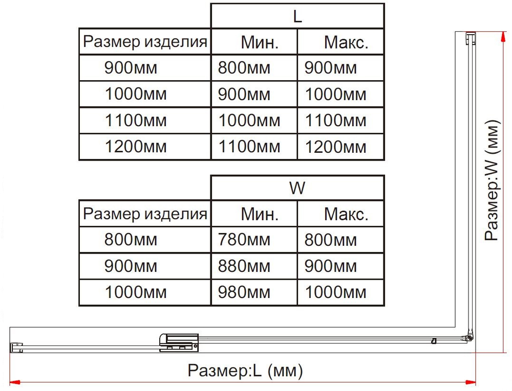 Душевой уголок Vincea Экстра (Extra) VSR-1E101190CLB, 1000/1100*900, черный, стекло прозрачное