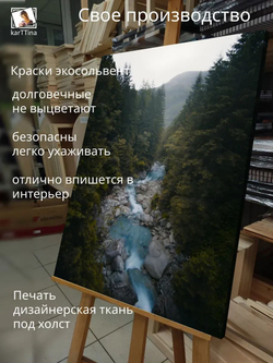 Картина на стену "Горный ручей" 30х40см 1шт.