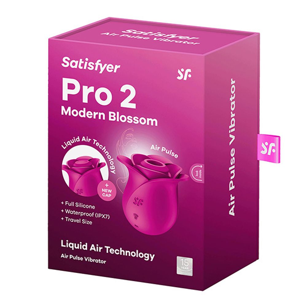 Ярко-розовый вакуум-волновой стимулятор Satisfyer Pro 2 Modern Blossom 4065861