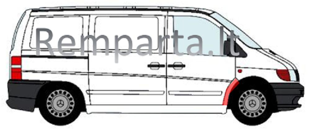 Арка передняя правая Mercedes Vito W638 (Ricambika)