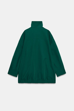 ZARA КОМБИНИРОВАННЫЙ ТРЕНЧ — ZW COLLECTION, СИНЕ-ЗЕЛЕНЫЙ