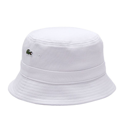 Теннисная кепка Lacoste Панама из органического хлопка - белый