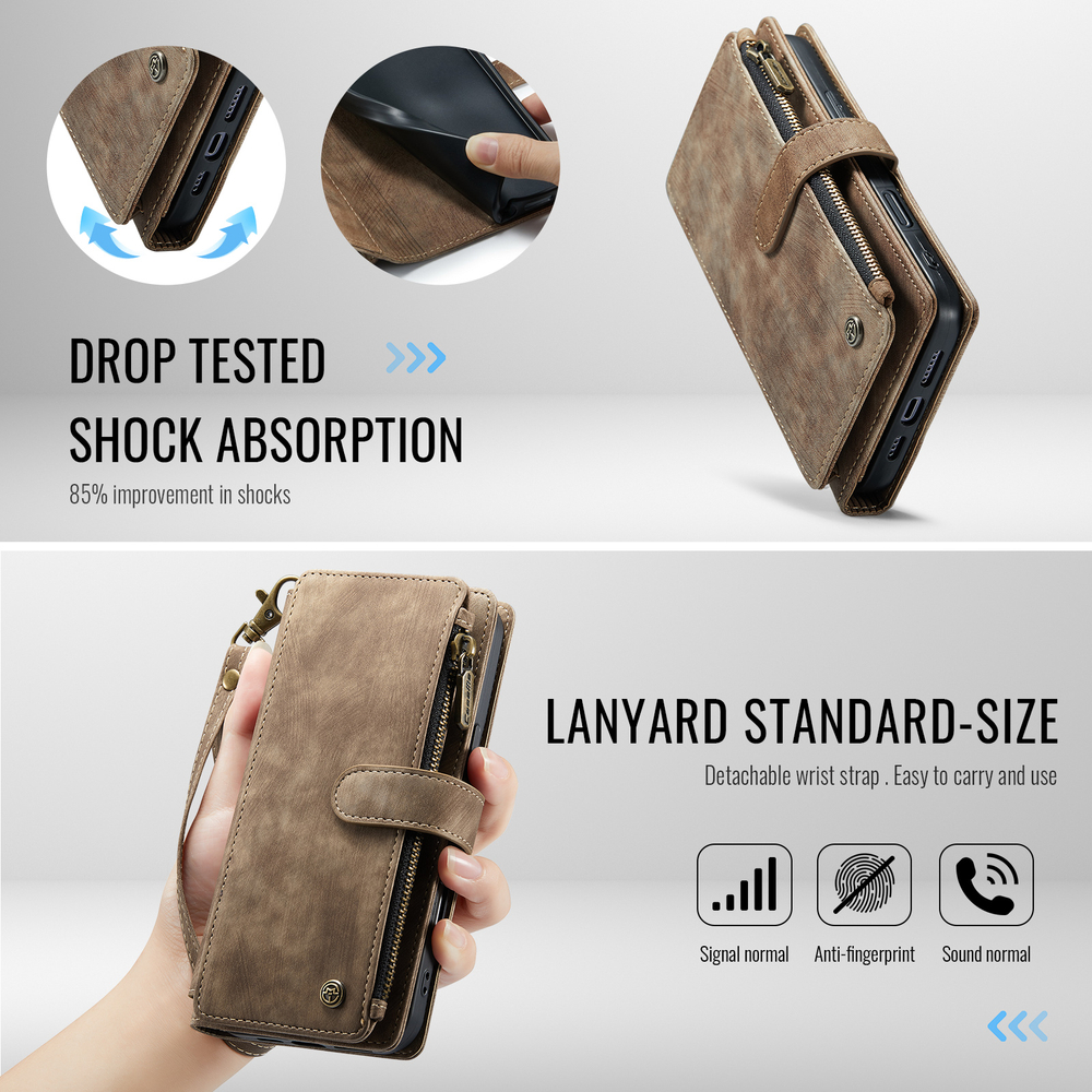 Многофункциональный чехол-кошелек CaseMe 3 in 1 Matte Wallet для iPhone 17