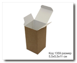 Коробка Код 1359 размер 5,5х5,5х11 см крафт картон
