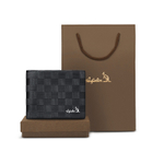 AUGTARLION Cow Leather Multiple Card Slots, Coin Purse, Wallet Men"s Black Premium Box