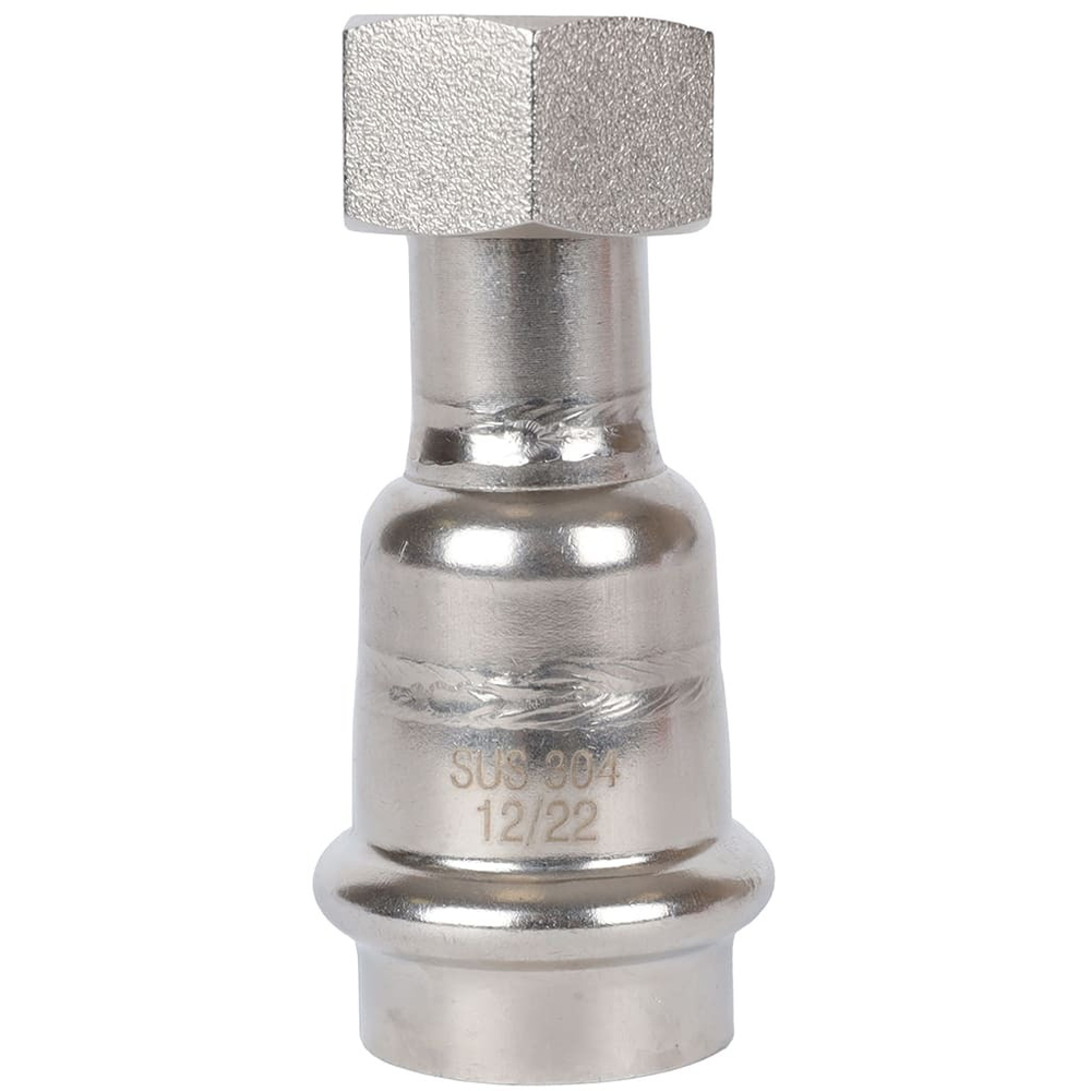 ROMMER Переходник с накидкой гайкой 22x1/2" из нержавеющей стали прессовой