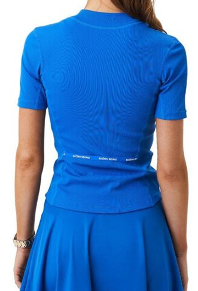 Женская теннисная футболка Björn Borg Ace Rib T-Shirt - naturical blue