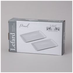 НАБОР БЛЮД LEFARD "PEARL" ПРЯМОУГ. 2 ШТ. 25*14,5*2,5 СМ (КОР=12НАБ.)