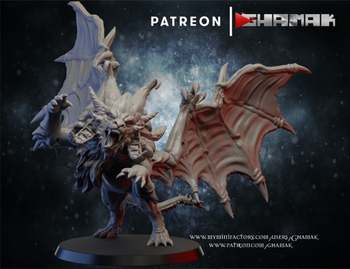 Grand Alliance Chaos Creatures of Chaos Мантикора миниатюра для dnd, днд, pathfinder, фентези, Настольная игра, НРИ, Варгейм, РПГ