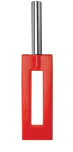 Красная шлёпалка Leather Gap Paddle - 35 см. (Цвет: красный)