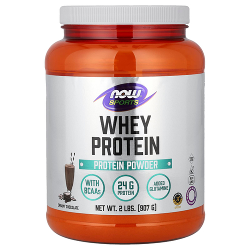 NOW Foods, Sports, сывороточный протеин в порошке, сливочно-шоколадный вкус, 907 г (2 фунта)