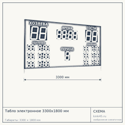 Табло электронное 3300x1800 мм — от 190 000 ₽