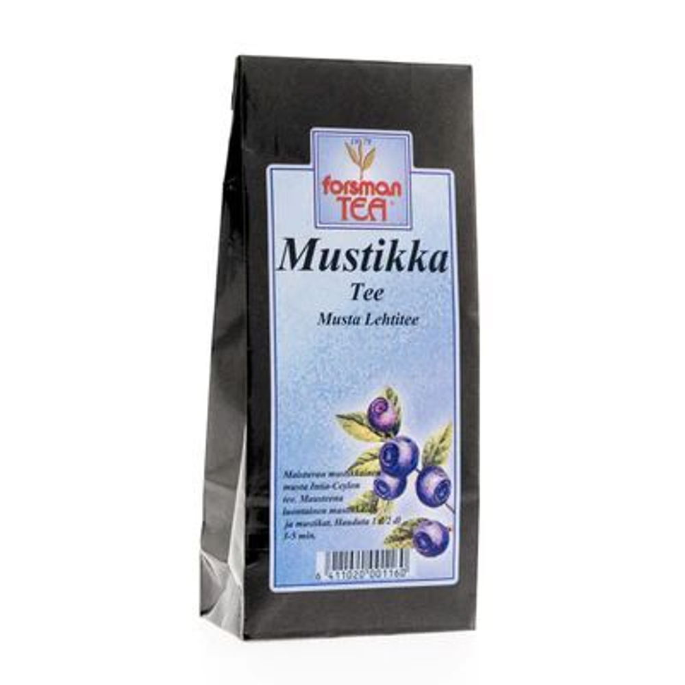 Чай черный FORSMAN "Mustikka Tee" с черникой 60 г (из Финляндии)