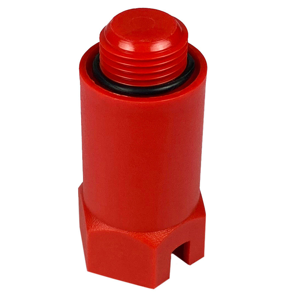 Заглушка резбовая PPRC 1/2" НР длинная,красная 30375