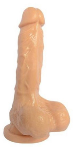 Телесный фаллоимитатор 7 inch Carved Dong - 18 см. (Цвет: телесный)