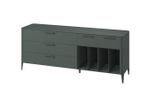 Тумба Type oak 5 ящиков 4 полки ширина 200 см (темно-серый)