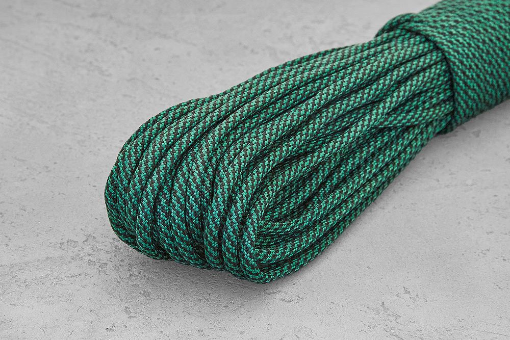 Паракорд «BlackSpiral green», 1 метр