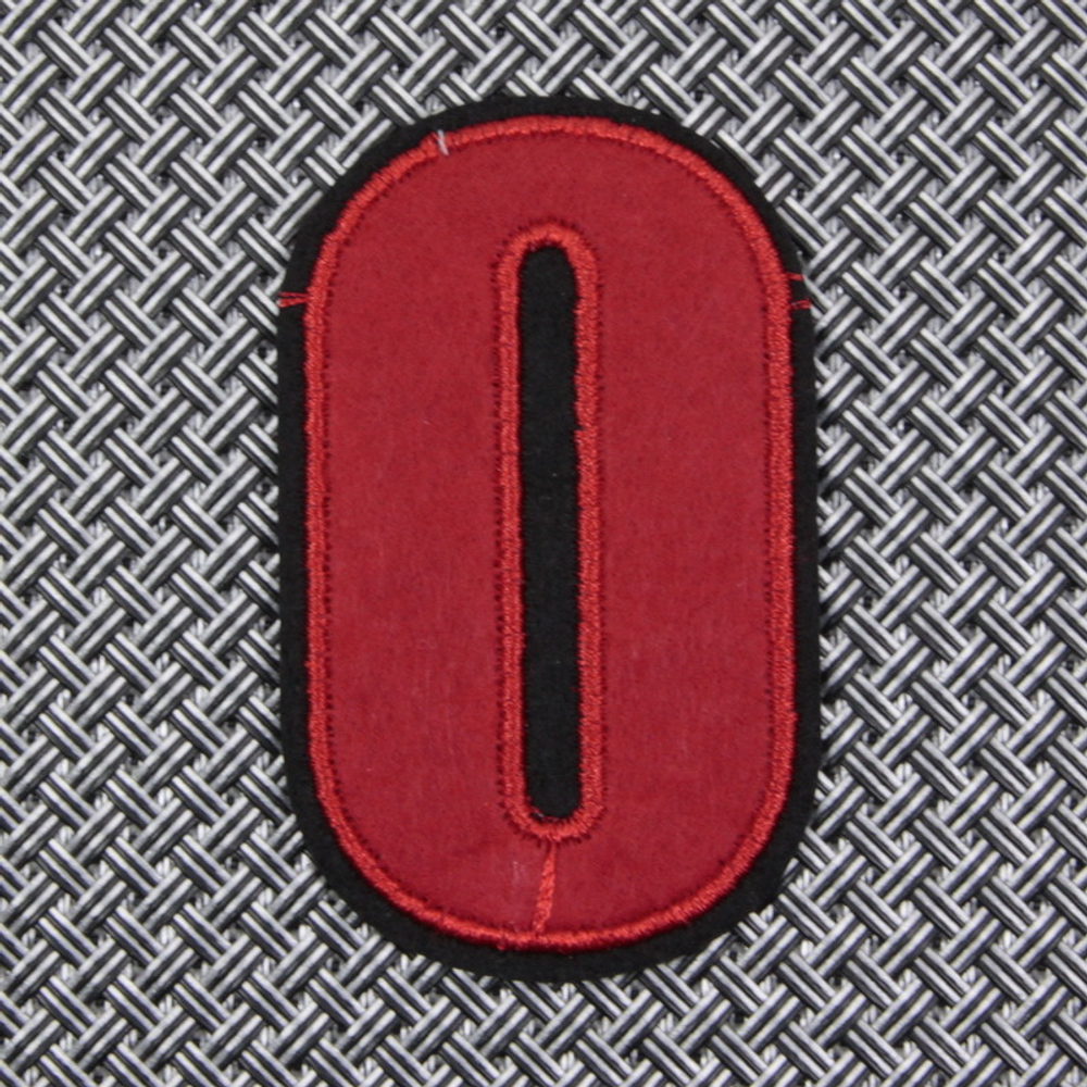 Нашивка Цифра "0" (красная)