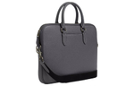 COACH Cow Split Leather Portable One Shoulder Crossbody Briefcase Large Men"s Industrial Gray