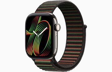Умные часы Apple Watch Series 12 GPS + Cellular 42mm Natural Titanium Case with Black Unity - Unity Rhythm Sport Loop One Size (Fits Most)