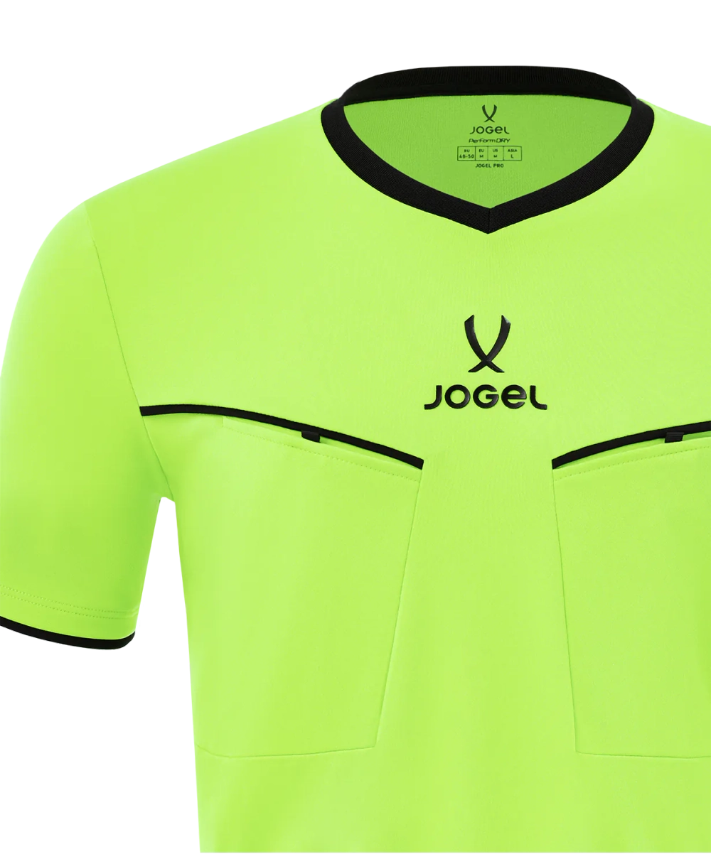 Футболка судейская JOGEL DIVISION PerFormDRY Referee SS Tee 2.0, желтый неон