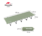 Раскладушка Naturehike XJC05, 190х65х15 см, до 150 кг, зеленая