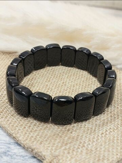 Браслет из натурального турмалина 17 х 12 мм, 17 звеньев