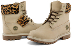 Timberland 6 Inch Safari Cheetah Waterproof Boot "Ivory Nubuck" Women"s