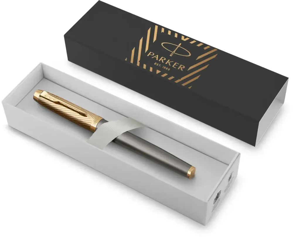 Перьевая ручка Parker IM Premium Pioneers F329 Arrow Grey с пером F (2200956)